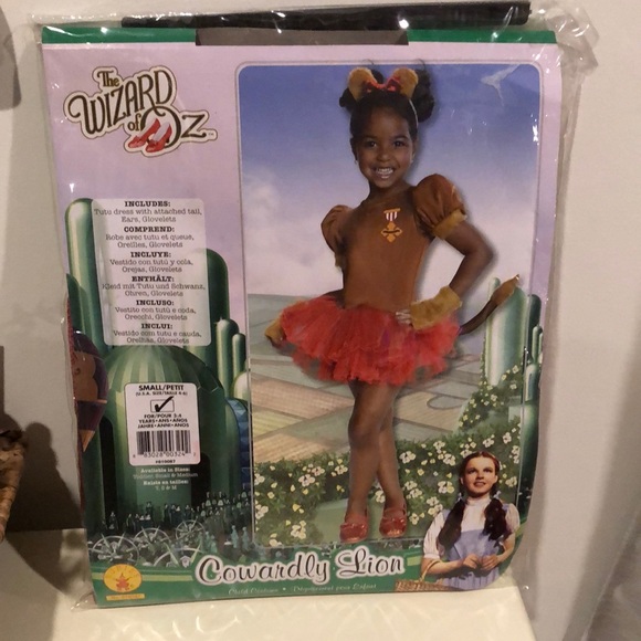 The Wizard of Oz Costumes New Kids Girls Cowardly Lion Halloween Costume Size Small 34